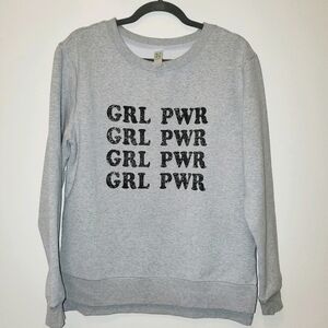 Green Tea Women's GRL PWR Sweatshirt - Grey 0126